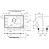 Lustertone Classic Stainless Steel 25" X 17" X 5-1/2" 4-Hole Single Bowl Drop-In Classroom Ada Sink With Quick-Clip Kit And Vandal-Resistant Filtration Kit With Filter Status Monitor
