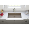 Quartz Perfect Drain 3-1/2" Polymer Disposer Flange With Removable Basket Strainer And Rubber Stopper Silvermist in Silvermist
