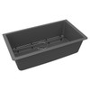 Quartz Classic 33" X 18-7/16" X 9-7/16", Single Bowl Undermount Sink Kit, Graphite in Graphite