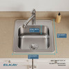 Celebrity Stainless Steel 20" X 20" X 10-1/8", 0-Hole Single Bowl Drop-In Laundry Sink