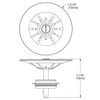 Quartz Perfect Drain 3-1/2" Removable Polymer Basket Strainer And Rubber Stopper Greystone in Greystone