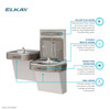 Ezh2O Bottle Filling Station With Bi-Level Ada Cooler Dual Hands Free Activation Non-Filtered Refrigerated Light Gray