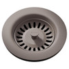 Polymer Drain Fitting With Removable Basket Strainer And Rubber Stopper Silvermist in Silvermist