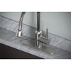 Pursuit Laundry/Utility Faucet With Flexible Spout Forward Only Lever Handle Lustrous Steel in Lustrous Steel
