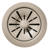 Quartz Perfect Drain 3-1/2" Polymer Disposer Flange With Removable Basket Strainer And Rubber Stopper Sandstone