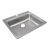 Lustertone Classic Stainless Steel 25" X 22" X 5-1/2", Single Bowl Drop-In Ada Sink in Lustrous Satin