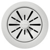 Quartz Perfect Drain 3-1/2" Polymer Disposer Flange With Removable Basket Strainer And Rubber Stopper White in White