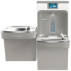 Enhanced Bottle Filler & Bi-Level Ada Cooler Refrigerated Light Gray Granite High Capacity Lead Drop Down Wrapper