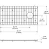 Crosstown Stainless Steel 28-1/4" X 14-1/4" X 1-1/4" Bottom Grid With Center Right Drain
