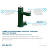 Outdoor Bi-Level Pedestal Fountain With Pet Station Non-Filtered Non-Refrigerated Evergreen in Evergreen