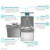 Enhanced Bottle Filler & Bi-Level Ada Cooler Refrigerated Stainless High Capacity Lead Reducing Drop Down Wrapper
