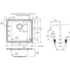 Lustertone Classic Stainless Steel 22" X 19-1/2" X 6-1/2" Single Bowl Drop-In Classroom Ada Sink With Quick-Clip Kit And Vandal-Resistant Filtration Kit With Filter Status Monitor