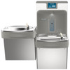 Enhanced Connected Bottle Filler & Bi-Level Ada Cooler Refrigerated Stainless High Capacity Lead Drop Down Wrapper