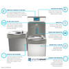 Enhanced Connected Bottle Filler & Bi-Level Ada Cooler Refrigerated Stainless High Capacity Lead Drop Down Wrapper