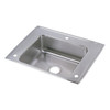 Lustertone Classic Stainless Steel 28" X 22" X 4" Single Bowl Drop-In Classroom Ada Sink+Faucet/Bubbler Kit And Vandal-Resistant Filtration Kit With Filter Status Monitor