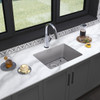 Quartz Classic 24-5/8" X 18-1/2" X 9-1/2" Single Bowl Undermount Sink Kit With Filtered Faucet Greystone in Greystone