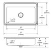 Lustertone Classic, Perfect Drain Lustertone Classic Stainless Steel 33" X 22" X 7-5/8", Single Bowl Drop-In Sink With Perfect Drain(R) And Quick-Clip in Lustrous Satin
