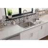 Lustertone Classic Stainless Steel 43" X 22" X 10", Single Bowl Drop-In Sink With Drainboard in Lustrous Satin