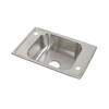 Celebrity Stainless Steel 25" X 17" X 6-1/2", 0-Hole Single Bowl Drop-In Classroom Ada Sink