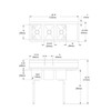 Dependabilt Stainless Steel 48-1/2" X 19-13/16" X 43-3/4" 16 Gauge Three Compartment Sink W/ 12" Right Drainboard And Stainless Steel Legs