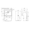 Quartz Classic 25" X 22" X 9-1/2" Single Bowl Drop-In Sink Kit With Filtered Faucet Greystone in Greystone