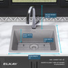 Quartz Classic 25" X 22" X 9-1/2" Single Bowl Drop-In Sink Kit With Filtered Faucet Greystone in Greystone