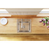 Lustertone Classic Stainless Steel 19-1/2" X 19" X 10-1/8", 0-Hole Single Bowl Drop-In Laundry Sink W/Perfect Drain(R) in Lustrous Satin