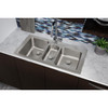 Lustertone Classic Stainless Steel 43" X 22" X 10", Triple Bowl Drop-In Sink in Lustrous Satin