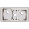 Lustertone Classic Stainless Steel 43" X 22" X 10", Triple Bowl Drop-In Sink in Lustrous Satin