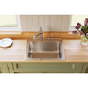 Lustertone Classic Stainless Steel 25" X 22" X 10-3/8", 0-Hole Single Bowl Drop-In Sink With Perfect Drain(R) in Lustrous Satin
