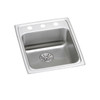 Lustertone Classic, Perfect Drain Lustertone Classic Stainless Steel 17" X 20" X 6-1/2", 0-Hole Single Bowl Drop-In Ada Sink With Perfect Drain(R) in Lustrous Satin
