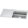 Lustertone Classic Stainless Steel 43" X 22" X 7-5/8", Single Bowl Drop-In Sink With Drainboard in Lustrous Satin