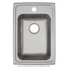 Lustertone Classic Stainless Steel 15" X 22" X 5-1/2", 0-Hole Single Bowl Drop-In Ada Sink in Lustrous Satin