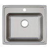 Lustertone Classic Stainless Steel 22" X 19-1/2" X 5-1/2", Single Bowl Drop-In Ada Sink in Lustrous Satin
