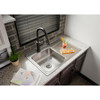 Lustertone Classic Stainless Steel 33" X 22" X 7-5/8", Single Bowl Drop-In Sink With Drainboard in Lustrous Satin