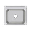 Celebrity Stainless Steel 25" X 21-1/4" X 6-7/8", 0-Hole Single Bowl Drop-In Sink in Brushed Satin