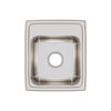Lustertone Classic Stainless Steel 15" X 17-1/2" X 7-5/8", 0-Hole Single Bowl Drop-In Bar Sink in Lustrous Satin