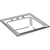 Lustertone Classic Stainless Steel 25" X 21-1/4" X 10-1/8", 0-Hole Single Bowl Drop-In Sink With Perfect Drain(R) in Lustrous Satin