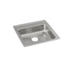 Lustertone Classic Stainless Steel 19-1/2" X 19" X 5", 0-Hole Single Bowl Drop-In Ada Sink in Lustrous Satin