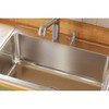 Lustertone Classic Stainless Steel 31" X 22" X 11-5/8", 0-Hole Single Bowl Drop-In Sink in Lustrous Satin
