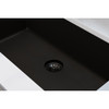 Quartz Perfect Drain 3-1/2" Polymer Disposer Flange With Removable Basket Strainer And Rubber Stopper Caviar in Caviar