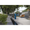 Outdoor Bi-Level Pedestal Fountain Non-Filtered Non-Refrigerated Blue in Blue