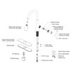 Harmony Single Hole Kitchen Faucet With Pull-Down Spray And Forward Only Lever Handle Lustrous Steel in Lustrous Steel
