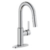 Avado Single Hole Bar Faucet With Pull-Down Spray And Lever Handle Chrome in Chrome