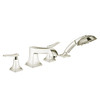 Metropol Classic 4-Hole Roman Tub Set Trim With Lever Handles And 1.8 Gpm Handshower in Polished Nickel
