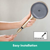 Designflex Textile Handshower Hose, 80" in Polished Gold Optic