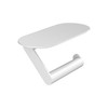 Wallstoris Toilet Paper Holder With Shelf in Matte White