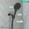 Rainfinity Handshower 130 3-Jet, 2.5 Gpm in Matte Black