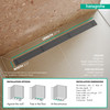 Raindrain Match Boardwalk Trim Broadwalk 27 5/8" With Height Adjustable Frame In Brushed Stainless Steel