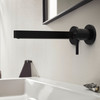 Finoris Wall-Mounted Single-Handle Faucet Trim, 1.2 Gpm in Matte Black